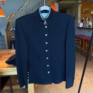 St. John Black Evening Jacket with Rhinestone details
